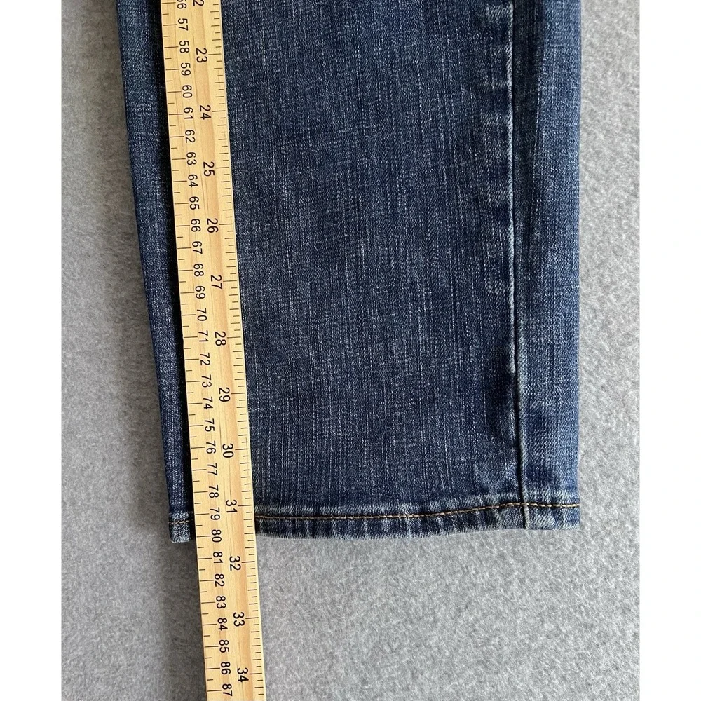 Lucky Brand Jeans Mens 38x32 121 Slim Straight Blue Denim Dark Wash Stretch Work